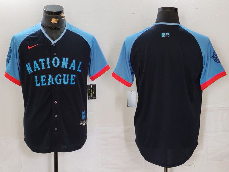 Men Philadelphia Phillies Blank Blue All star 2024 Nike MLB Jersey style 1